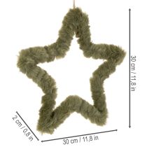 Artikel Hängande stjärna, fuskpäls, för dörrar och fönster, 30 cm, 3 stycken