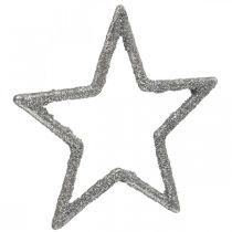 Artikel Strödekoration Julstjärnor silverglitter Ø4cm 120 st
