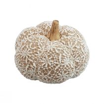 Artikel Tyg pumpa dekoration jute spets vit/beige vintage dekoration Ø18cm