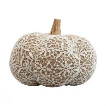 Artikel Tyg pumpa dekoration jute spets vit/beige vintage dekoration Ø18cm