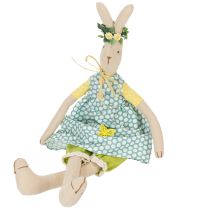 Artikel Gosedjur påskhare, påskhare med kläder, kaninflicka H43cm