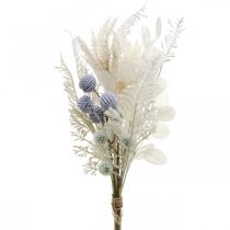 Artikel Silverbladglob tistel ormbunke konstgjorda blommor kräm 56cm knippe