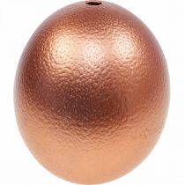Strutsäggsdekoration utblåst påskdekoration koppar Ø12cm H14cm