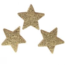 Artikel Scatter stars ljus guld glimmer 4-5cm 40st
