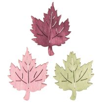Artikel Strödekoration trä höstlöv bordsdekoration färgad 3x4cm 72 st