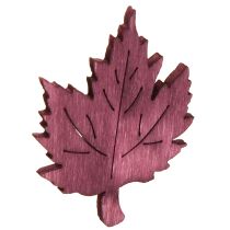 Artikel Strödekoration trä höstlöv bordsdekoration färgad 3x4cm 72 st
