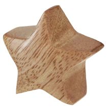 Artikel Spriddekoration trä ministjärnor adventsdekoration mangoträ 3cm 9 st