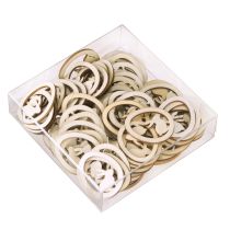 Artikel Påskdekorationer för pyssel, kaninägg, naturligt trä, 4 cm, 72 stycken