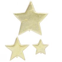 Artikel Spridda dekorationsstjärnor guld Ø3/5/7cm – 2:a val – 44 st