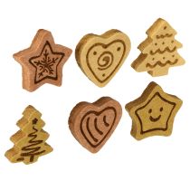 Artikel Spriddekoration Julbordsdekoration trä blandat 4cm 12st