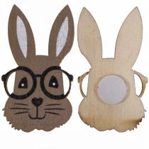 Artikel Scatter dekoration trä kanin med glasögon brun vit 2,5×4,5cm 48p
