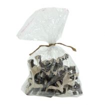 Artikel Strödekoration träälg, bordsdekoration, adventsvitkalkade 30 st