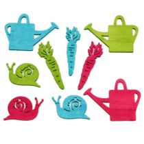 Artikel Strö dekoration träfigurer kanna snigel morot 4cm - 6cm 72 st