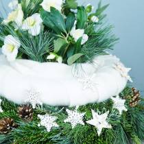 Artikel Scatter dekoration snöflinga glitter vit 5cm 48p