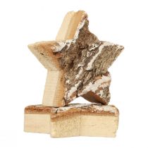 Artikel Strödekoration Julträstjärnor bark blekt Ø5cm 12 st