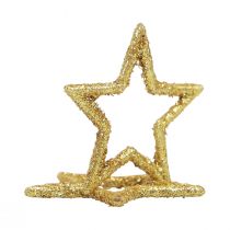 Artikel Strödekoration Julstjärnor gyllene glitter Ø4cm 120st