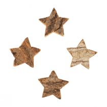 Strödekoration Julstjärnor trästjärnor med bark Ø5cm 12st