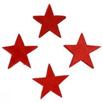 Artikel Strödekoration Julstjärnor röda trästjärnor Ø5,5cm 12st