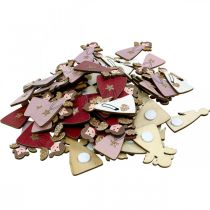 Artikel Ängelskrössel i trä änglaströja dekoration ängladekoration 4,5×3cm 72 st