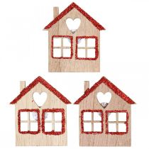 Artikel Strödekoration Jul Juldekoration hus 4,5×5cm 72 st