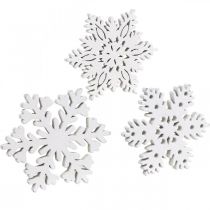 Artikel Strö bitar snöflinga, strö dekoration iskristall 3,5cm 72 st