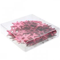 Artikel Trästjärnor Dekoration Scatter Dekoration Jul Lila H4cm 72 st