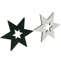 Artikel Trästjärnor Dekoration Scatter Dekoration Jul Svart H4cm 72 st
