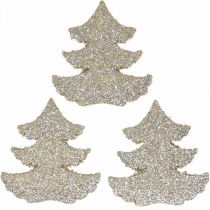 Artikel Scatter dekoration Julgran guld glitter 4cm 72p