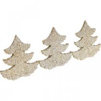 Artikel Scatter dekoration Julgran guld glitter 4cm 72p