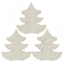 Artikel Strödekoration julgran vit glitter 4cm 72 st