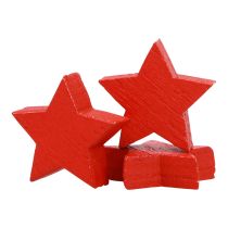 Strödekoration Julstjärnor röda trästjärnor Ø1,5cm 300st