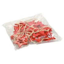 Artikel Trästjärnor dekoration dekorationshängare trästjärna röd 6/8/10/12cm 16 st