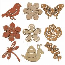 Artikel Strö dekoration blommor djurmix sommardekoration B3–4cm 72 st