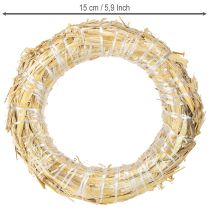 Artikel Sugrörskrans tom liten ugnskrans 15 cm 3 cm 10 st