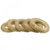 Artikel Sugrörskrans Ø35cm naturfärgad - dekorativ krans för pyssel och advent, set om 5