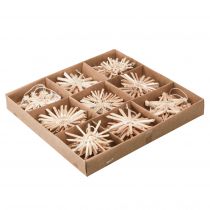 Artikel Traditionella julgransprydnader med halm för festlig dekoration