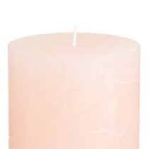 Artikel Rosa blockljus, ljusrosa, enfärgade, 70x100mm, set om 4, påskljus, bröllopsdekoration