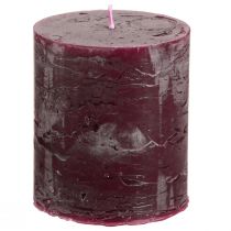 Artikel Pelarljus vinröda ljus enfärgade 70×80mm 4 st