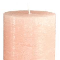 Artikel Ljusrosa blockljus, rosa rakt igenom, 85×200 mm, lång brinntid, set om 2, högkvalitativ bordsdekoration för fester