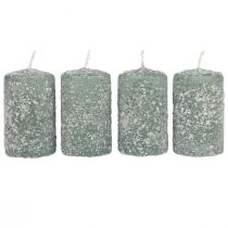 Pelarljus vinter julljus gröna 60×100mm 4st