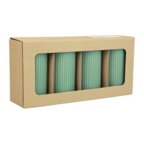 Artikel Pelarljus Gröna smaragdräfflade ljus 70/130mm 4 st