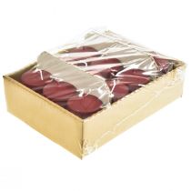 Artikel Pelarljus H70mm Ø50mm ljus gamla röda 12 st