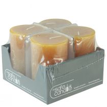 Artikel Adventsljus, gula rustika, 70/110 mm, 4 st - enfärgade pelarljus för stämningsfulla juldekorationer