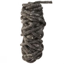 Artikel Stylo filtsnöre fårull fräst grå 10mm 15m