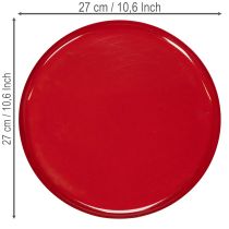 Artikel Dekorativ bricka, röd, minimalistisk design, 27 cm
