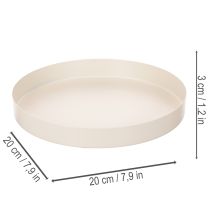 Artikel Rund dekorativ bricka för heminredning, 20 cm