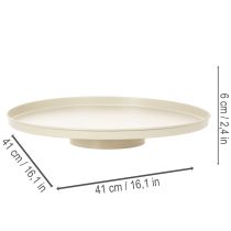 Artikel Dekorativ blomfat i metall, rund, 41 cm, bordsdisplay