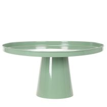 Artikel Grönt runt dekorativt metallbord, 40 cm i diameter, med hög kant