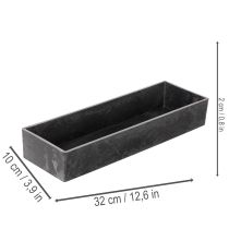 Artikel Rektangulär bricka med handtag, dekorativ bricka för bord, 32 cm