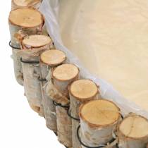 Artikel Rund bricka för plantering av naturbjörk Ø23/31/41cm set om 3